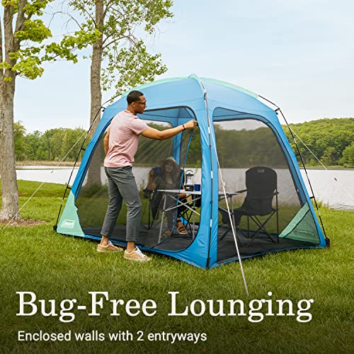 Coleman Skyshade Screen Dome Canopy Tent, 8 x 8 Shade Canopy, UPF 50+ Outdoor Canopy Tent for Camping, Tailgating, and Beach Shade, Medium Blue - image 2