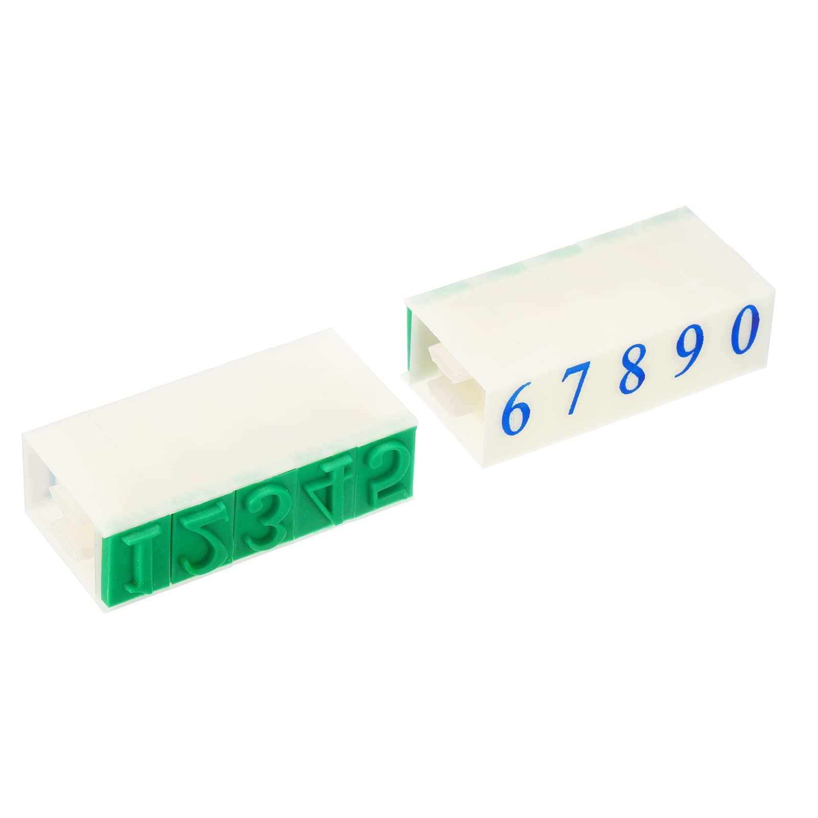 PATIKIL Detachable Number Stamps, 2 Set Numeral 0-9 Number Stamp Combination Set Number Stamper Initial Stamp Font Size 17x11mm for Card Tag Scrapbook Craft Making Teaching