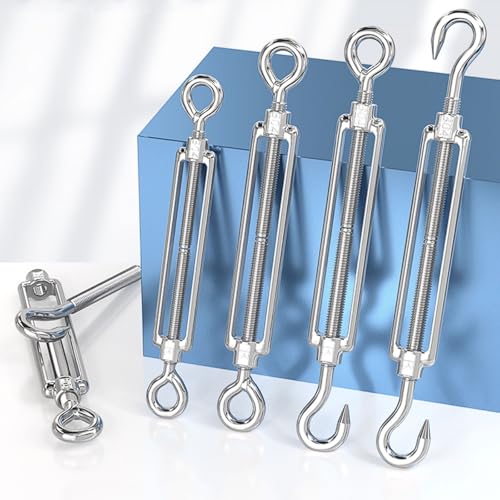 Tensores OO de Acero Inoxidable 304, Tensionador para Cables y Alambres, Uso en Riggería, Cercas y Marino, tamaño M6 miniatura 7