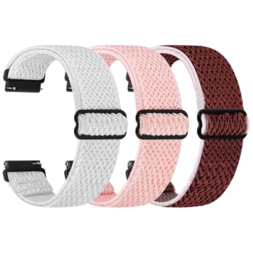 Quick Release Watch Band – Choice of Width -18mm 19mm 20mm 22mm 24mm Watch Bands, Solo Loop Adjustable Elastic Nylon Watch Straps Replacement Wristband for Men Women