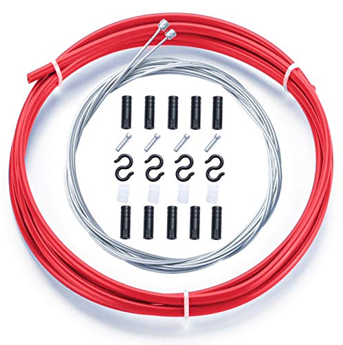 Caija-H Universal Bike Shift Cable Housing Kit,Bicycle Shifter Cable Housing Set For Shimano Sram Derailleur,Bicycle Shifter Cable Replacement For Mountain Road #TOP21