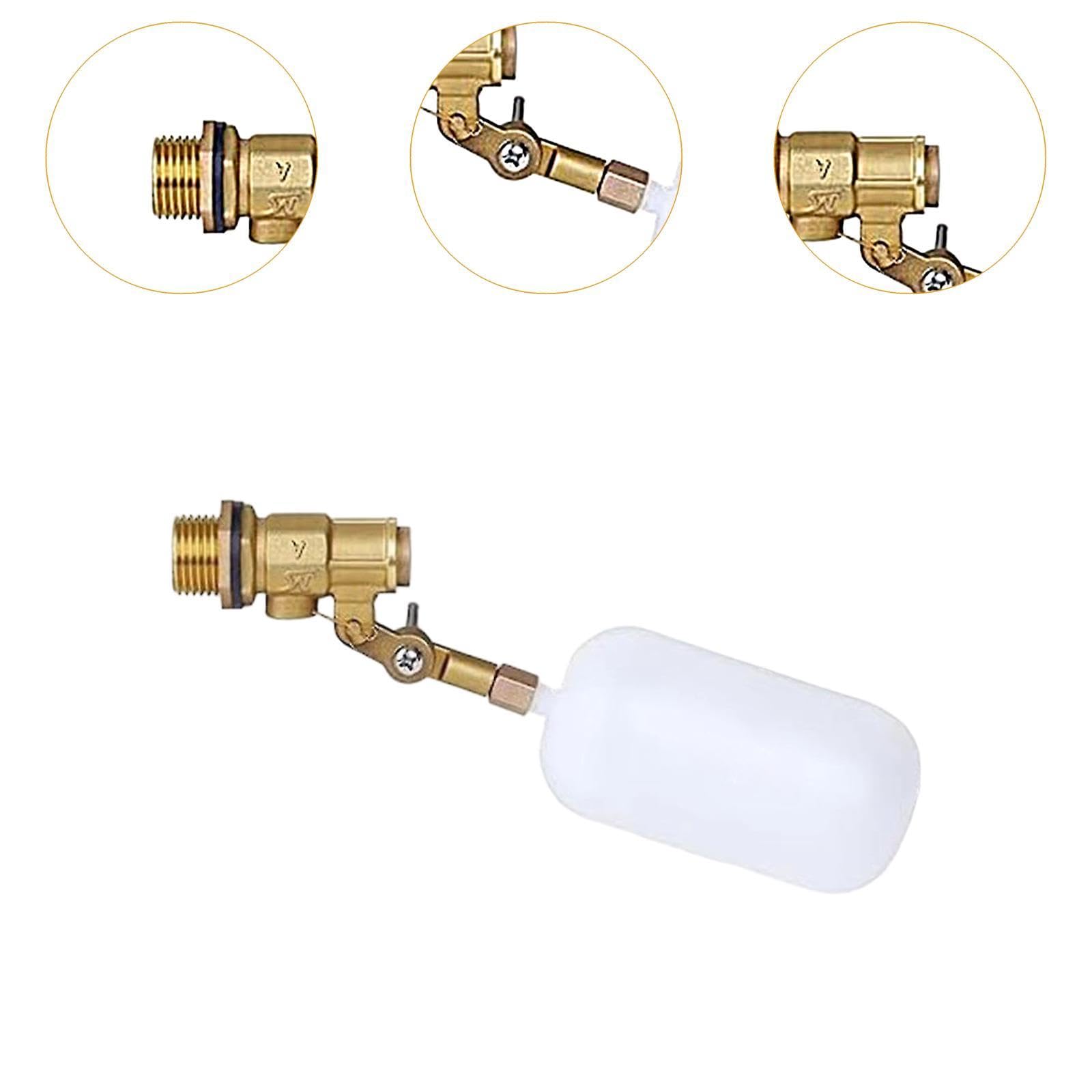 perfk Robinet à flotteur de 1/2 pouce pour réservoir d'eau, remplissage automatique et arrêt avec bras réglable pour aquariums et piscines
