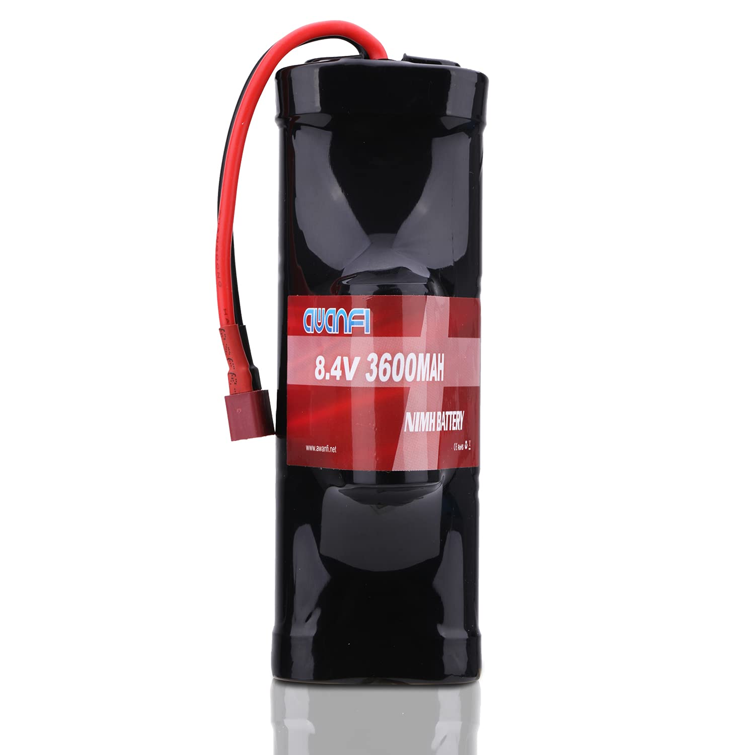 8.4V NiMH Battery 7-Cell 3600mAh Hump Pack NiMH RC Battery with Deans Plug for Most 1/10 Scale RC Car RC Truck RC Boat