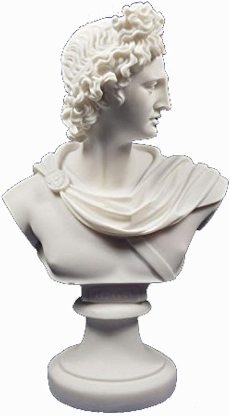 God Apollo bust sculpture ancient Greek God of sun and poetry