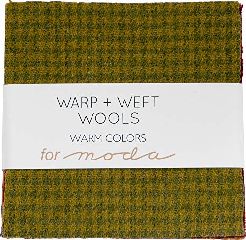 100% Wool Warm Charm Pack 12 5-inch Squares Moda Fabrics 54810PPW