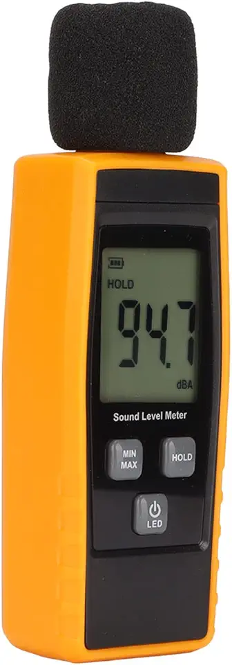 Decibelímetro, Medidor de nível de som digital Leitor de nível de pressão sonora com visor LCD retroiluminado Faixa de medição de ruído 30dB a 130dB, Medidor SPL portátil para fábricas e ruas
