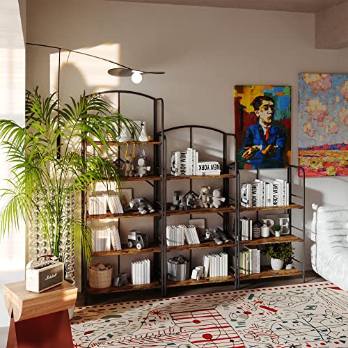 Ghqme No Assembly Folding Bookshelf, Metal Book Shelf For Storage, Folding Bookcase For Office Organization And Storage (Firestone, 4 Tiers) #TOP4