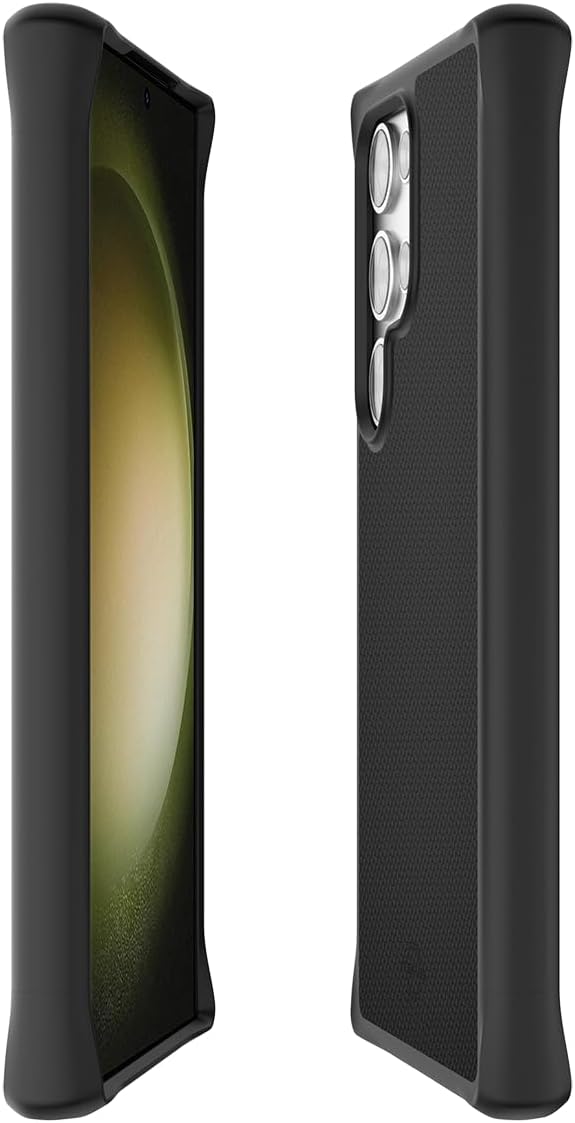ITSKINS Ballistic R // Nylon High-Impact Hybrid Case for Samsung Galaxy S24 Ultra, Compatible with MagSafe, Protective Military Shockproof Cover, Slim Phone Case - Black