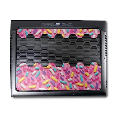 Image of MightySkins Carbon Fiber Skin Compatible with Alienware M18 R1 (2023) Full Wrap Kit - Sprinkles | Protective, Durable Textured Carbon Fiber Finish | Easy to Apply & Change Styles | Made in The USA