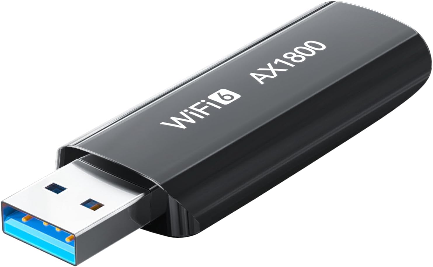 AX1800 USB3.0 WiFi 6 Adapter for Desktop PC, The Wireless Network Transceiver Adapter for Desktop PC with 2.4G/5G Dual-Band, OFDMA, MU-MIMO, WPA3, Travel Size, Supports Windows 11/10