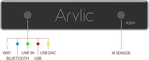 Miniatura 2 de Arylic Estéreo WiFi y Bluetooth 5.0, 2 canales clase D inalámbrico mini amplificador doméstico para altavoces con spotify, airplay 1, audio digital