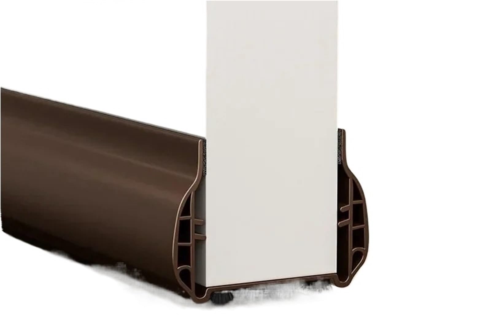 Draft Excluder For Doors Door Bottom Sealing Strip With Wool-belt Wind-proof Dustproof Under Door Draft Stopper Self Adhesive Soundproof Seam Stripping(Brown)