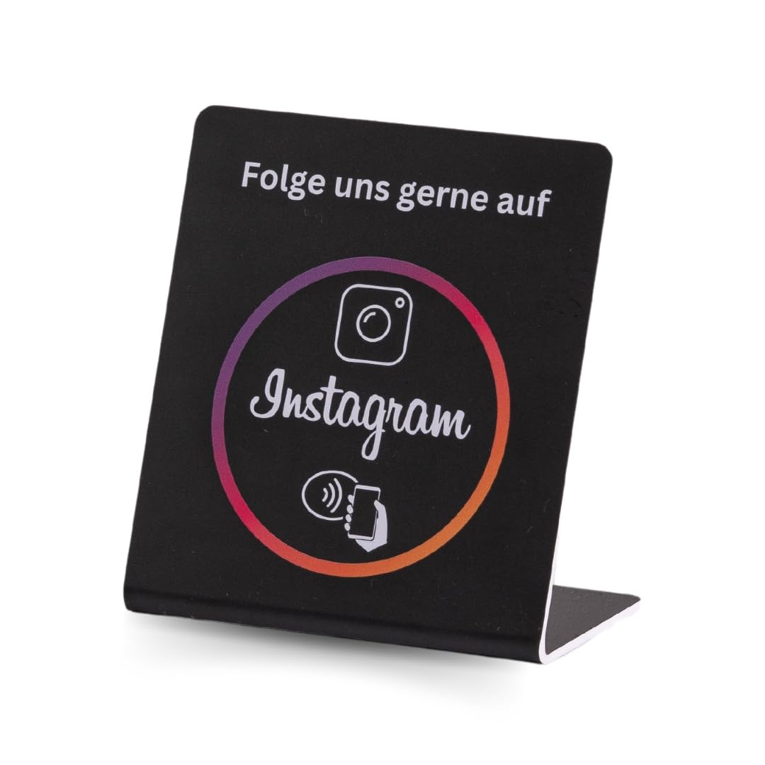 Folge Uns gerne auf Instagram NFC Aufsteller für mehr Reichweite auf Instagram | Vorprogrammiert auf ihren Instagram Account