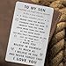 SOUSYOKYO I Love My Son Gifts, Inspirational Birthday Graduation Card for Awesome Son, Happy Fathers Day Present from Mom and Dad