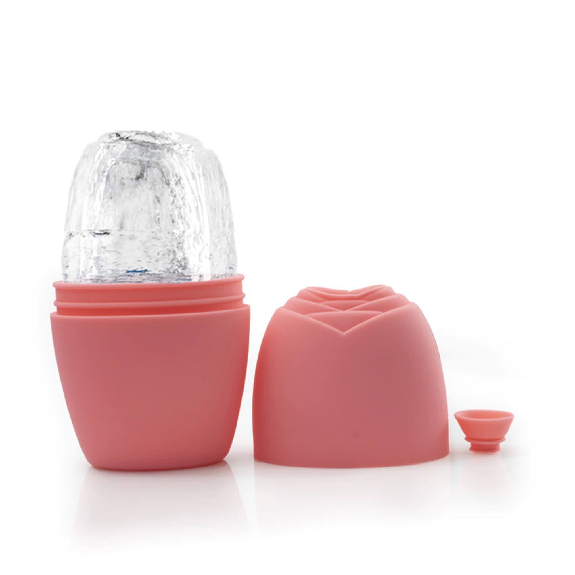 AUGEN Ice Roller for Face, Ice Roller for Face Massager, Face Ice Roller to Enhance Skin Glow, Shrink & Tighten Pores, Reusable Facial Ice Roller Face Ice Treatment (Pink2)