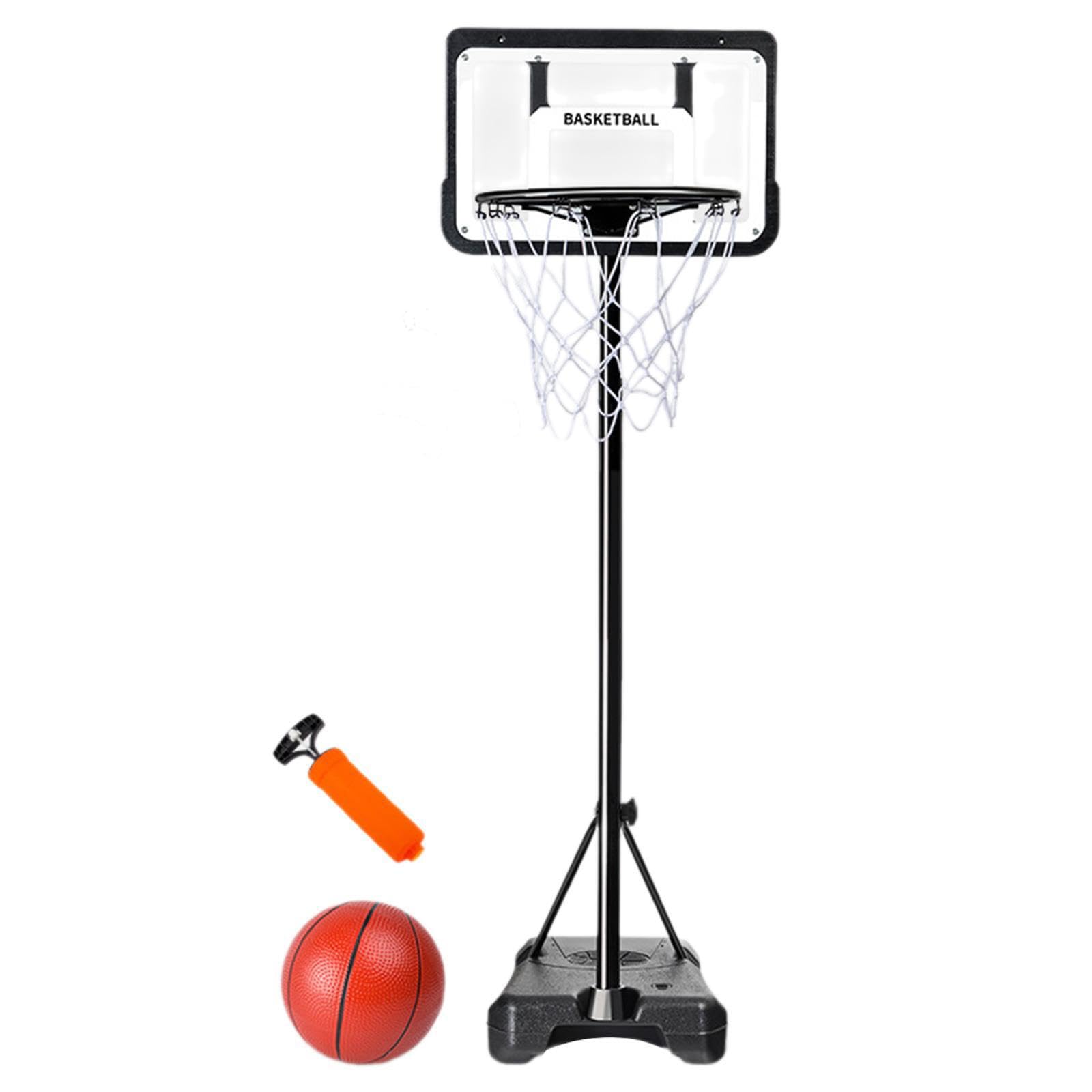 Portería de Baloncesto de Interior con balón y Bomba, fácil de Montar, Altura Ajustable para Que los niños se diviertan en dormitorios o Salas de