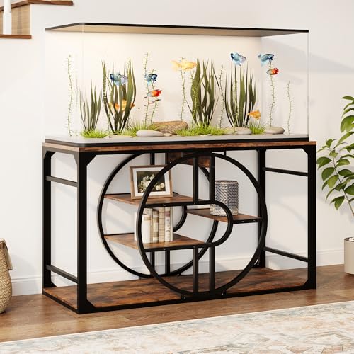 Garvee 55-75 Gallon Aquarium Stand, Metal Aquarium Stand with Power Outlets, Cabinet for Fish Tank Accessories Storage - Suitable for Fish Tank Stand,