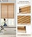 LazBlinds No Tools No Drill Cordless Bamboo Roman Shades, Light Filtering Window Treatment, Roll Up Bamboo Blinds for Window 43'' W x 64'' H, Squirrel