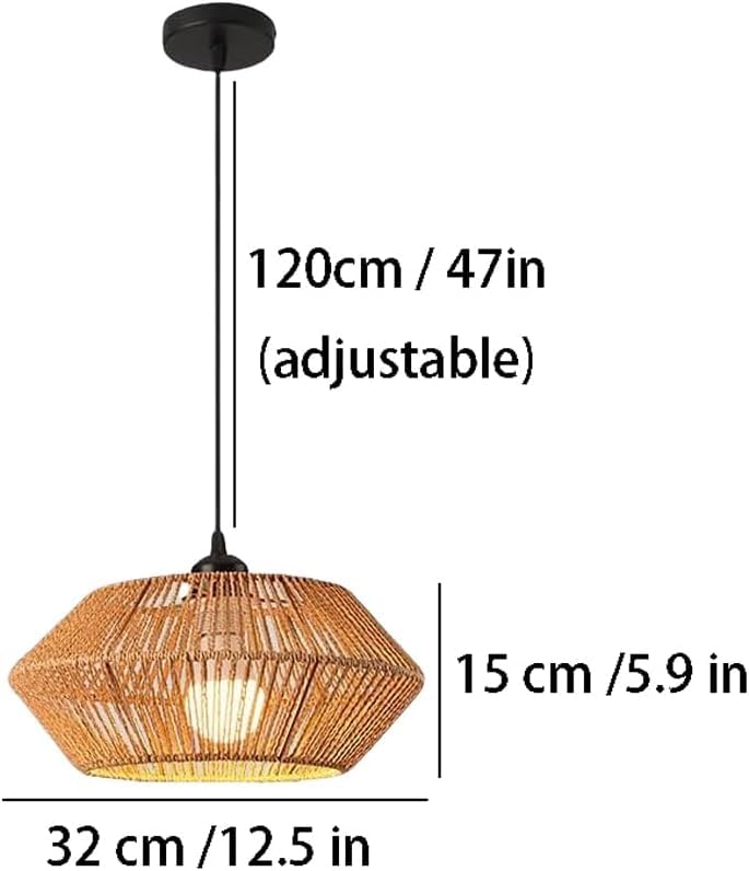 Lámpara colgante japonesa iluminación interior araña techo restaurante E26 7