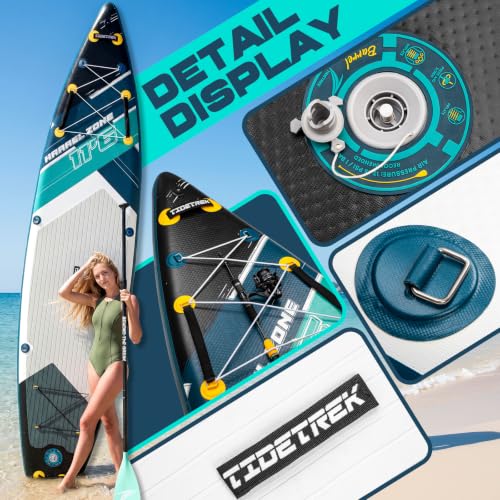Image of 11'6 inch Inflatable Stand Up Paddle Boards, Premium SUP Accessories, Non-Slip Comfort Deck for Youth & Adults