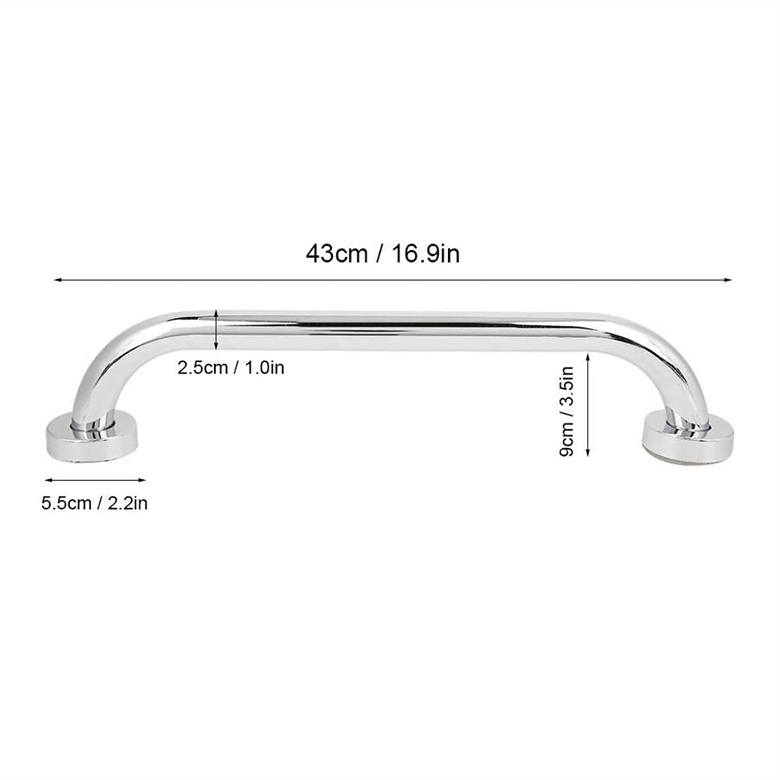 Maniglia per Vasca da Bagno Comoda e sicura, Durevole, Multifunzionale, Installazione in Hotel per la casa, Barra Antiscivolo (50 cm)