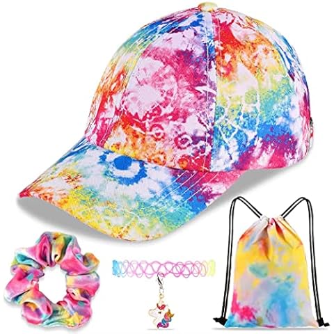 Rainbow Tie-Dye Baseball Cap Set Cover