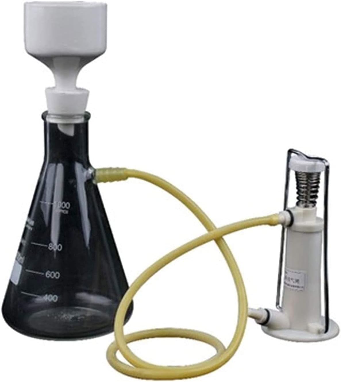 Aparato de destilación de filtración al vacío Lary de vidrio, experimento de enseñanza física con embudo y bomba, kit de filtrado de succión de vidrio