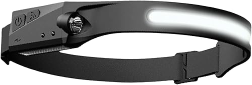 Miniatura 1 de Lámpara de cabeza  LED impermeable con sensor de movimiento, luz recargable por USB  Equipo al aire libre para camping, correr por la noche,