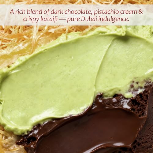 Dubai Chocolate Spread, Dark Chocolate 6.35 oz Jar – Gourmet Chocolate Filling & Pistachio with Kataifi, Dubai Dip, Smooth Spreadable Dessert Experience