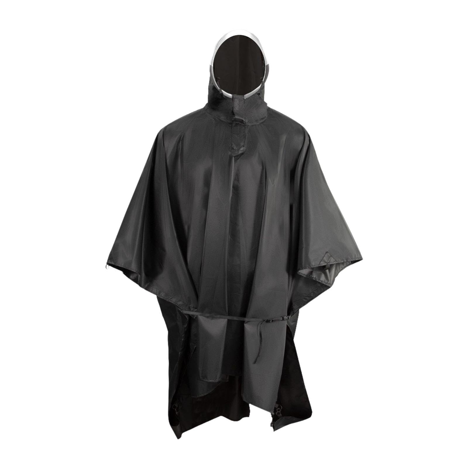 MYADDICTION Hooded Rain Poncho 3 in 1 Rainwear Rain Jacket for Fishing Camping Men Women-image-12