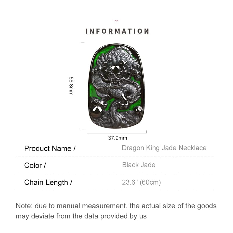 Real Black Dragon Necklace - Natural Grade A Jade Pendant, Lucky Jade Jewelry Gift2
