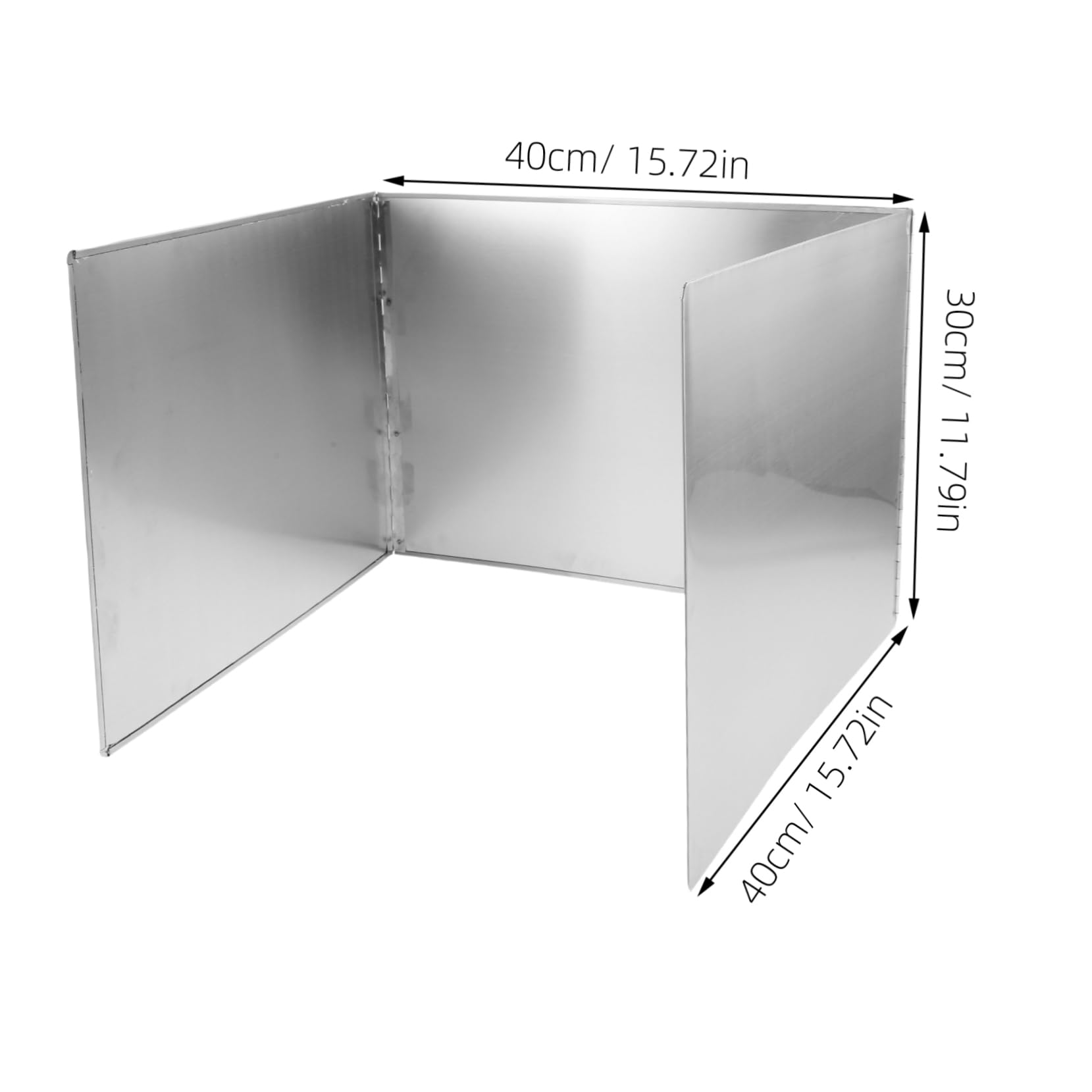 Cabilock Kitchen Oil Baffle Oil Splash Insulation Board Metal Oil Boards Grease Shield Splatter Guard Oil Splatter Screen for Frying Pans Backsplash behind Stove Stainless Steel Silver