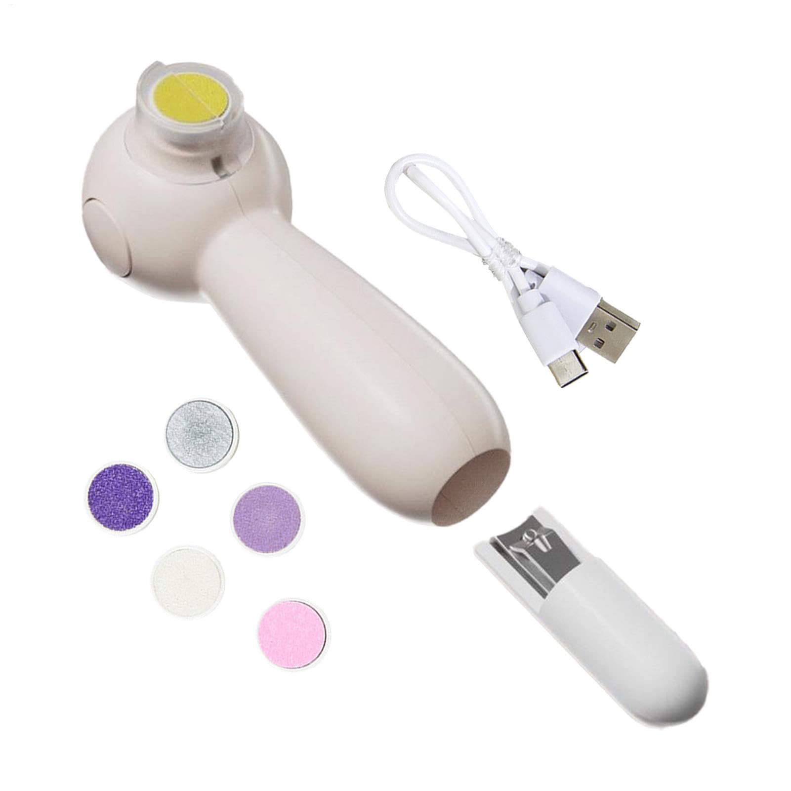 Beak Grinder for Birds | Noiseless Rechargeable Beak Trimmer | Anti-Splash Nail Polishing Machine, Gentle Grooming Tool with Light for Nyasa Lovebird