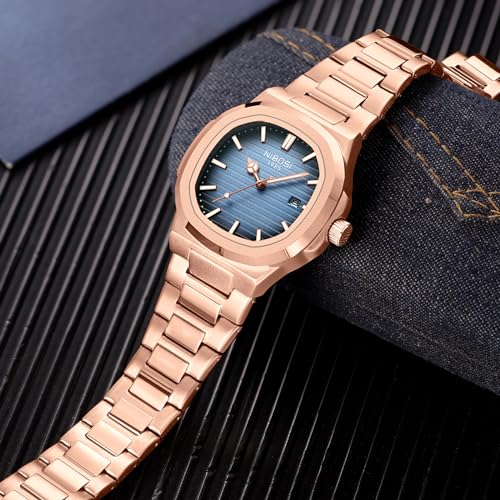 Image of NIBOSI Men's Watch Analog Chronograph Quartz Wrist Watch for Men Business Waterproof Military Stainless Steel Dress Watches Calendar