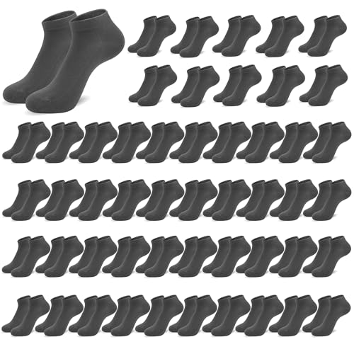 Image of Thin Ankle Viscose Bamboo Low Cut Socks for Women Breathable Wholesale Lightweight Socks Bulk Family Pack 50 Pairs