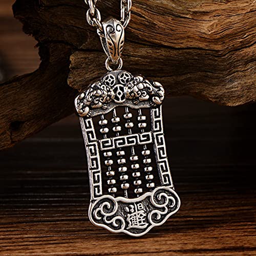 Pendentif abacus argent S925 : sublimez votre look rétro sans effort - 4