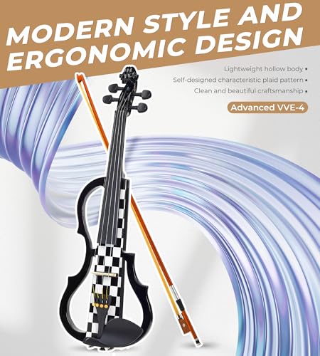 Vangoa AVVE-4L Left Handed Electric Violin 4/4 Full Size Set Fiddle, Left Starter Violin Silent Electronic Kit thumb #7