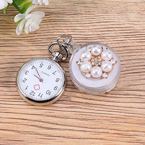 Reloj de bolsillo de bronce retro con cadena de moda y colgante 3