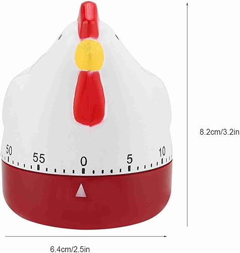 Miniatura 7 de Temporizador mecánico de pollo lindo animal de dibujos animados de 60 minutos temporizador de cuenta regresiva manual para cocinar, hornear, estudio