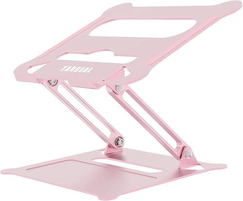 Elevador ajustable para laptop, soporte multiángulo con ventilación de calor para Mac, Notebook, Lenovo KT1-Rose