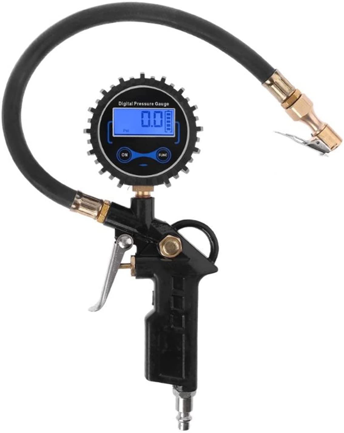 Gonfiatore Pneumatico per autocarro con manometro Digitale 200 PSI Mandrino Pneumatico e Tubo Flessibile