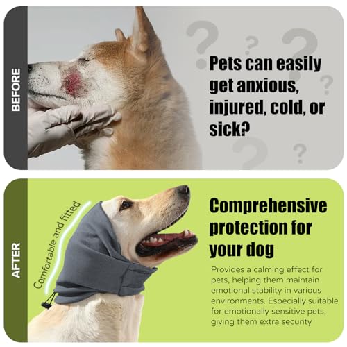 Dog-Reducing-Noise-Hoodies-Dog-Ear-Covers-for-Bath-Thunderstorms-Anxiety-Relief-Warm-Windproof-Ear-Cover-Hat Dog Reducing Noise Hoodies Dog Ear Covers for Bath Thunderstorms Anxiety Relief Warm Windproof Ear Cover Hat