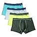 DODOMIAN Mens Boxer Briefs Underwear Colorful Cotton Boxer Briefs for Men Boys 4 Pack