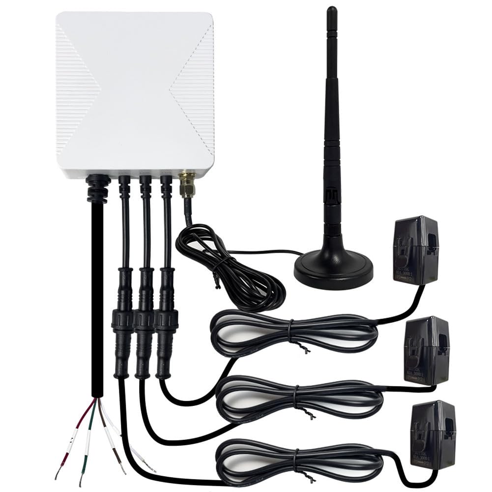 Tuya Life - Medidor de energía WiFi de 3 fases, 300 A, pinza de corriente, transformador de corriente, monitoreo y grabación del consumo de larga duración