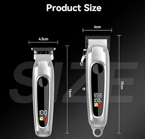 Miniatura 7 de IOCCIOBB Mens Hair Clippers, 2PCS Professional Trimmer Electric Barber Kit Clipper Set for Men Cutting Machine Rechargeable