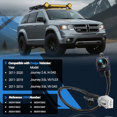 Image of Rear View Backup Camera Compatible with Dodge Journey 2011 2012 2013 2014 2015 2016 2017 2018 2019 2020 Park Assist Camera 170 HD Night Vision Waterproof Rear Camera