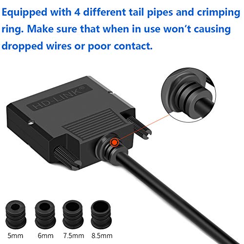 Jienk Db25 2Packs Solderless Male Rs232 D-Sub Serial Adapters, 16Mm Thinner 25 Pin Port Terminal Solderfree Breakout Connector Board With Case Accessories #TOP3