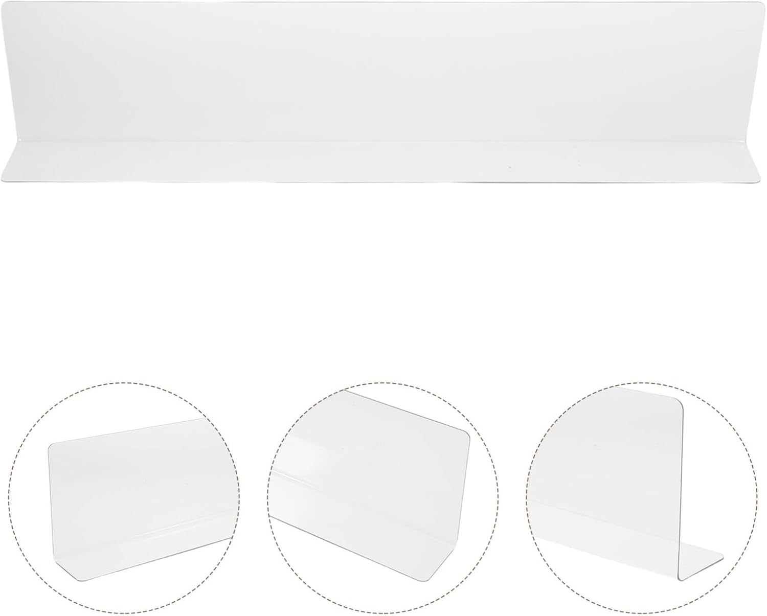 Bathroom Splash Guard Corner Water Barrier 40cm X 8cm X 4cm Plastic Bathtub Shower Side Accessory for Vanity Rim Water Control in Kitchen and Bathroom