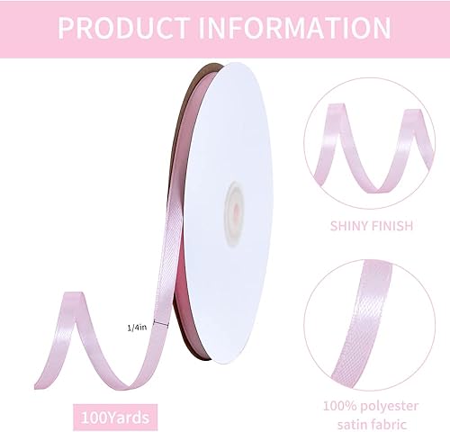 Vista 271 de TONIFUL - Rollo de listón de satén de color liso, para envolver regalos, manualidades, cabello, fiesta boda, tarjetas de invitación, ramos florales