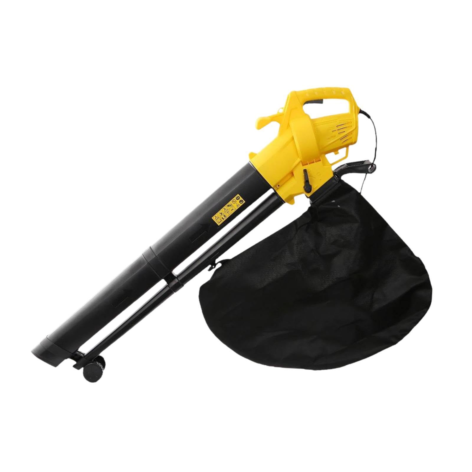 Soplador de Hojas Eléctrico Manual con Potente Ventilador Y Bolsa Recolectora Grande Función Trituradora Y Aspiradora Adecuado para Limpiar Patios Cés